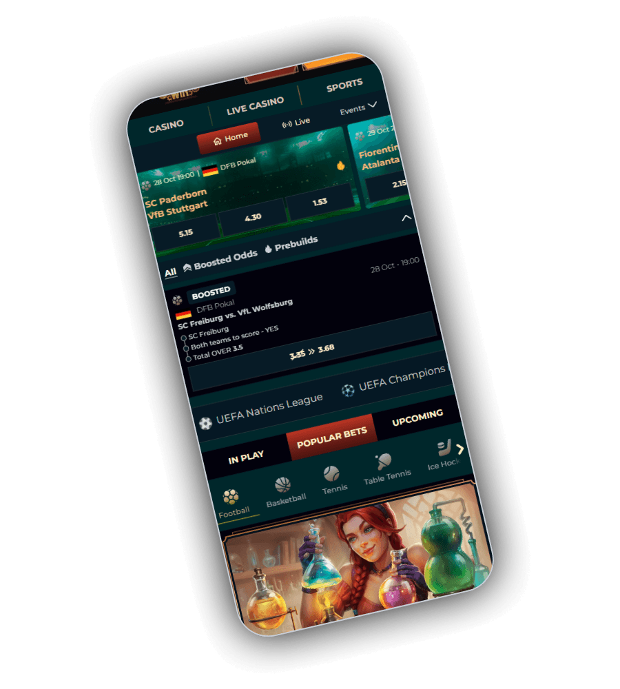 MonsterWin sportsbook with boosted odds and popular football bets