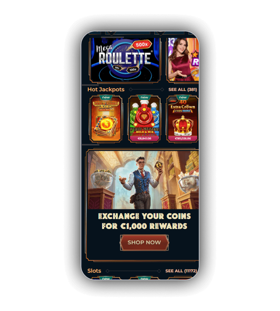 MonsterWin Casino Interface
