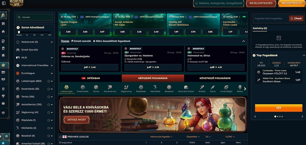 MonsterWin kaszinó Apuestas deportivas